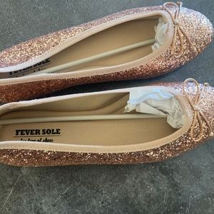 Fever sole sequins ballet slip ons